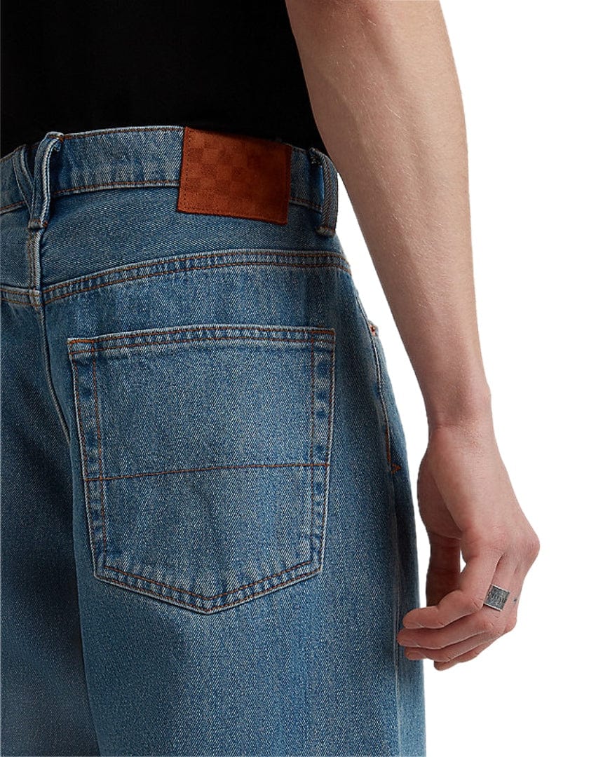Vans Check-5 Baggy Denim Pants - Stonewash Blue - -