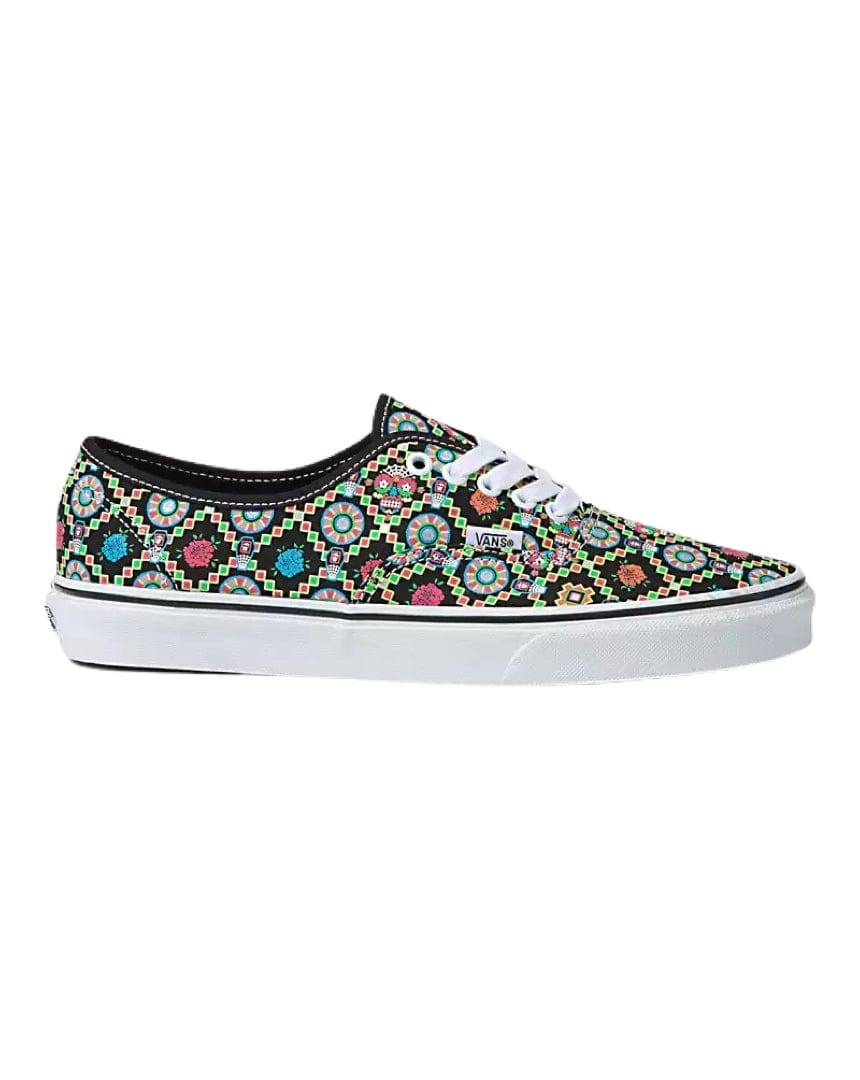 Vans Footwear 5.5 Vans Authentic Dia De Los Muertos - Black / True White