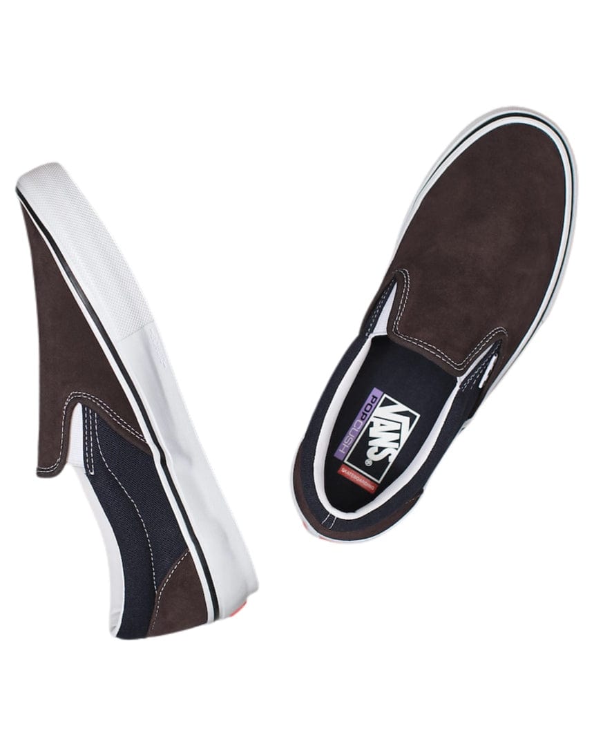 Vans Footwear Vans Skate Slip On - Dark Brown / Navy