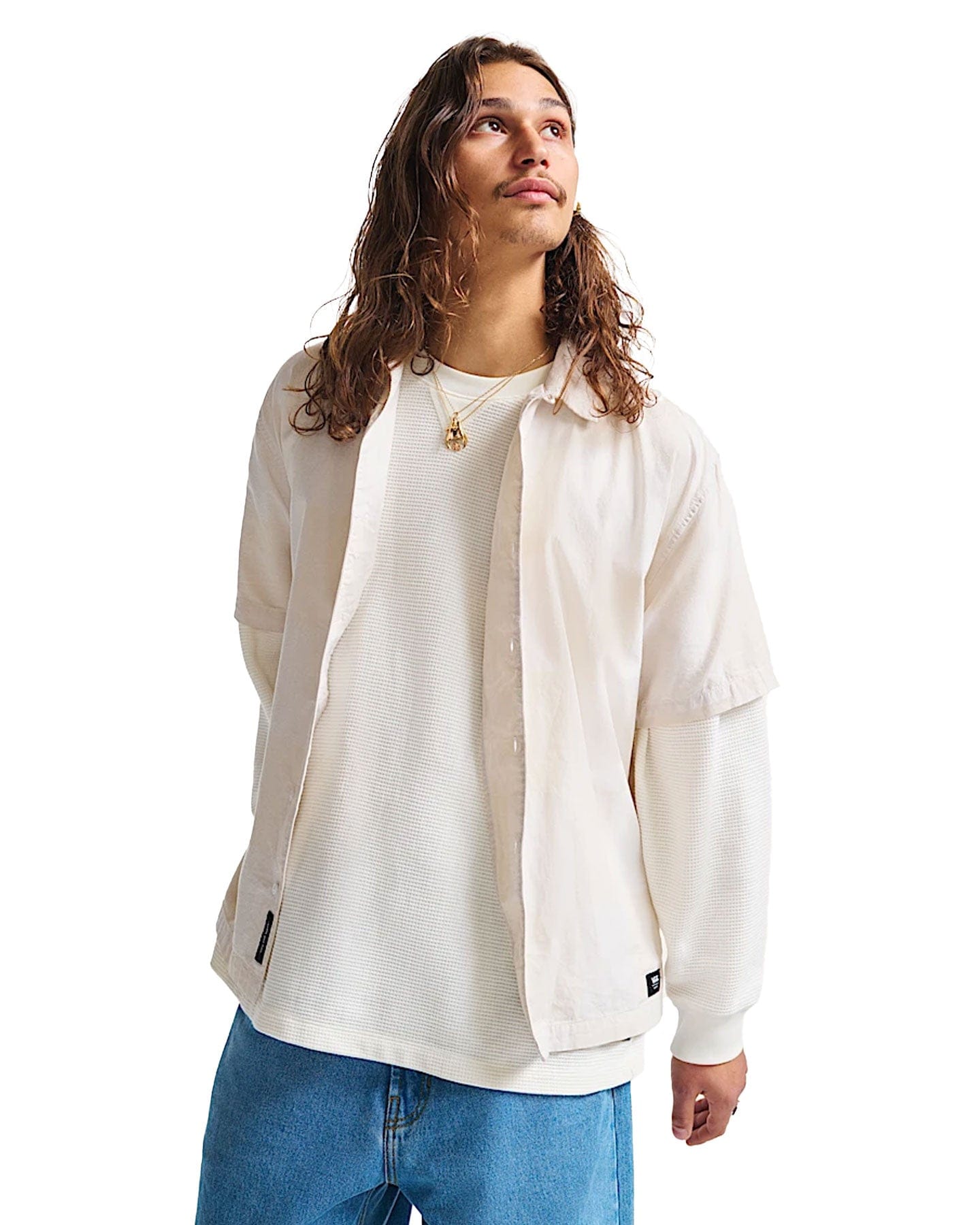Vans Kessler Checkerboard Woven Shirt - White / Marshmallow - -