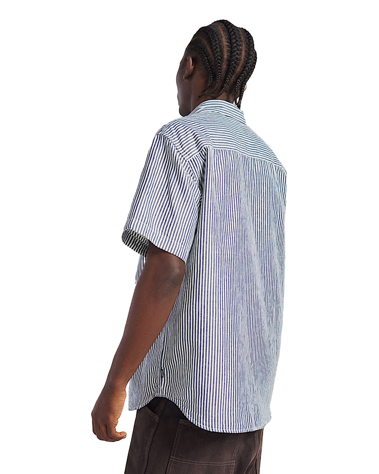 Vans Lawson Stripe Woven Shirt - White / Dress Blues - -