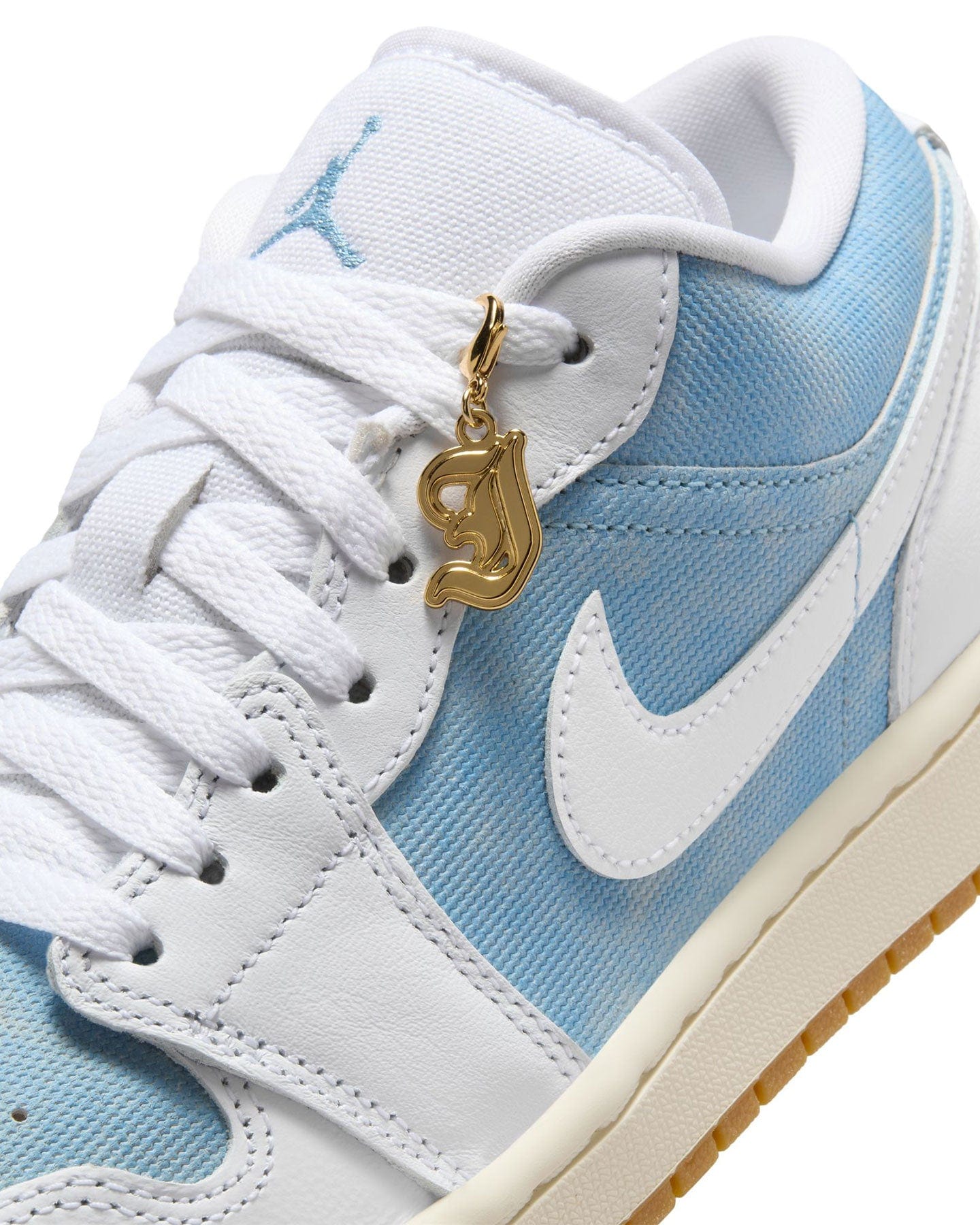 Women's Jordan 1 Low SE - White / Worn Blue - Sail - -