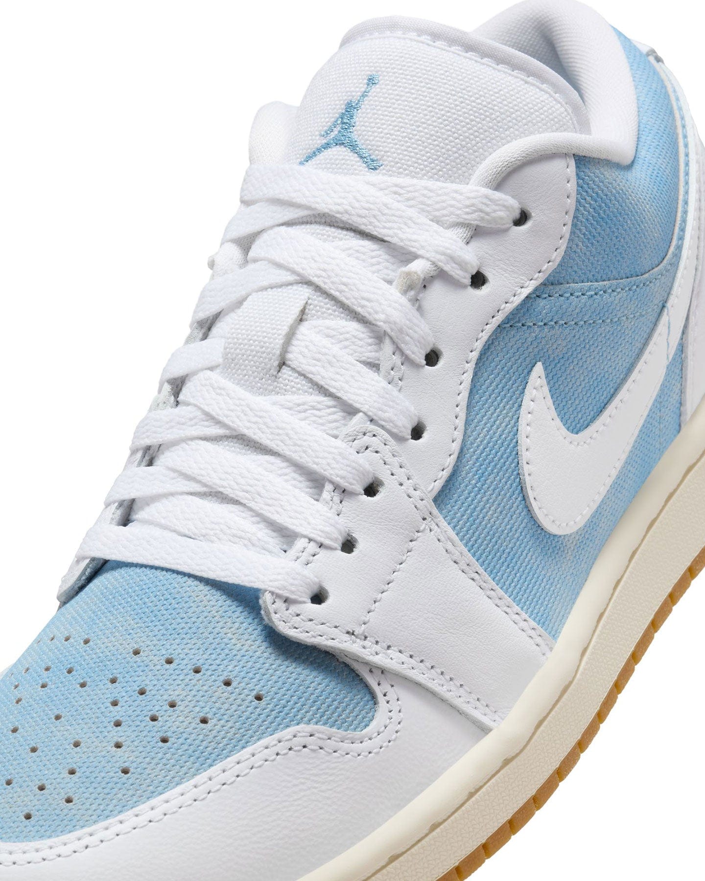Women's Jordan 1 Low SE - White / Worn Blue - Sail - -
