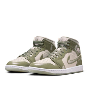 Women's Jordan 1 Mid SE - Sea Glass / Oil Green - -