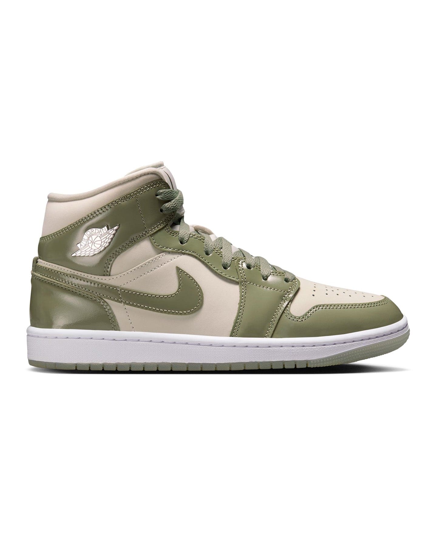 Women's Jordan 1 Mid SE - Sea Glass / Oil Green - HF4079 003 - 197602865189