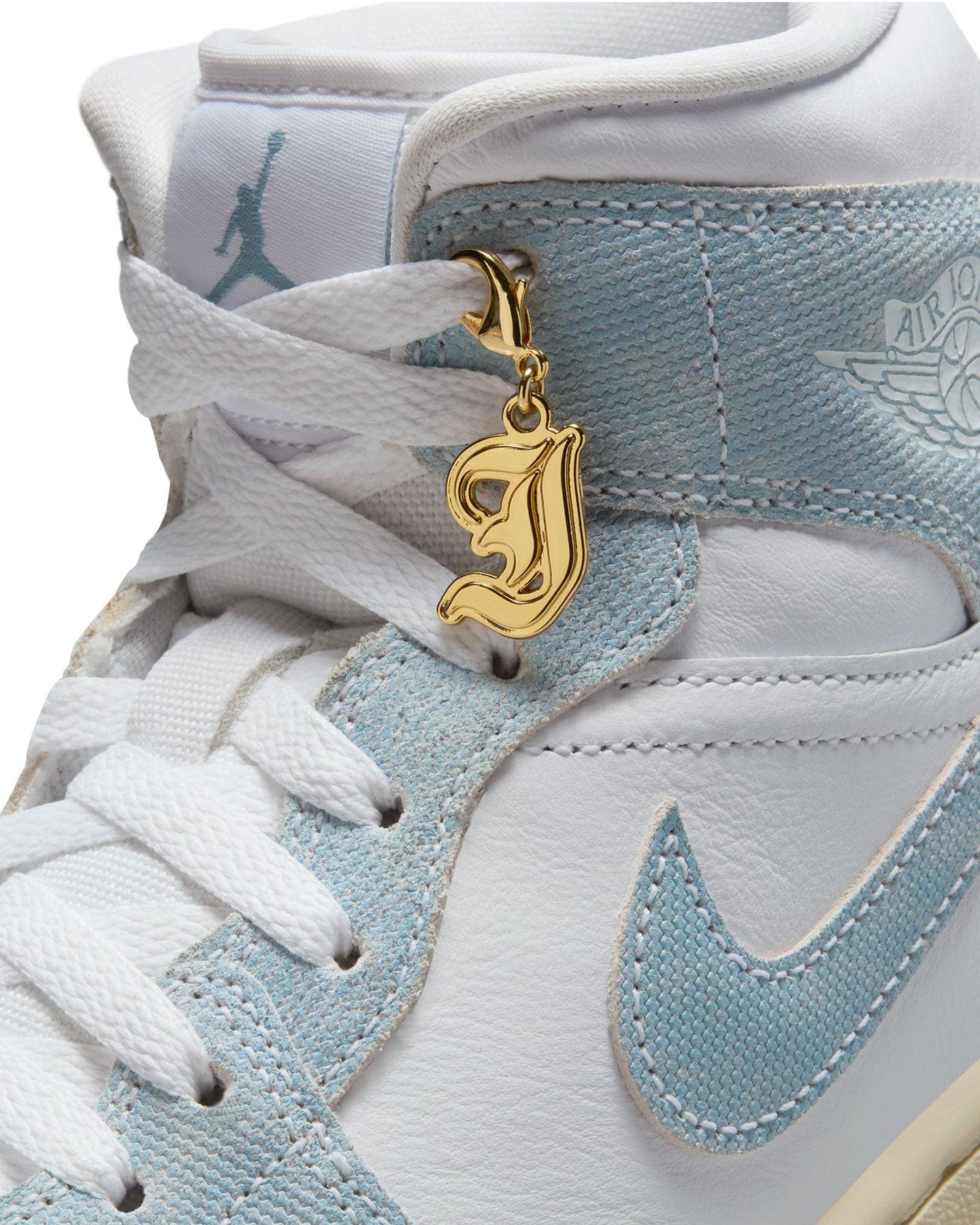 Women's Jordan 1 Mid SE - White / Worn Blue - Sail - -