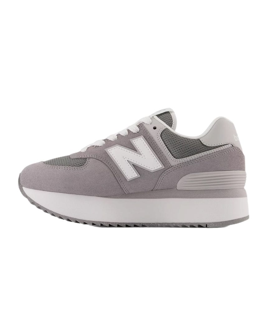 Women's New Balance 574+ - Shadow Grey / Rain Cloud / White - -