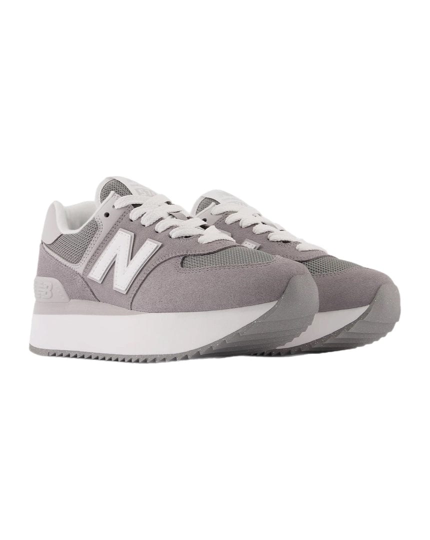 Women's New Balance 574+ - Shadow Grey / Rain Cloud / White - -