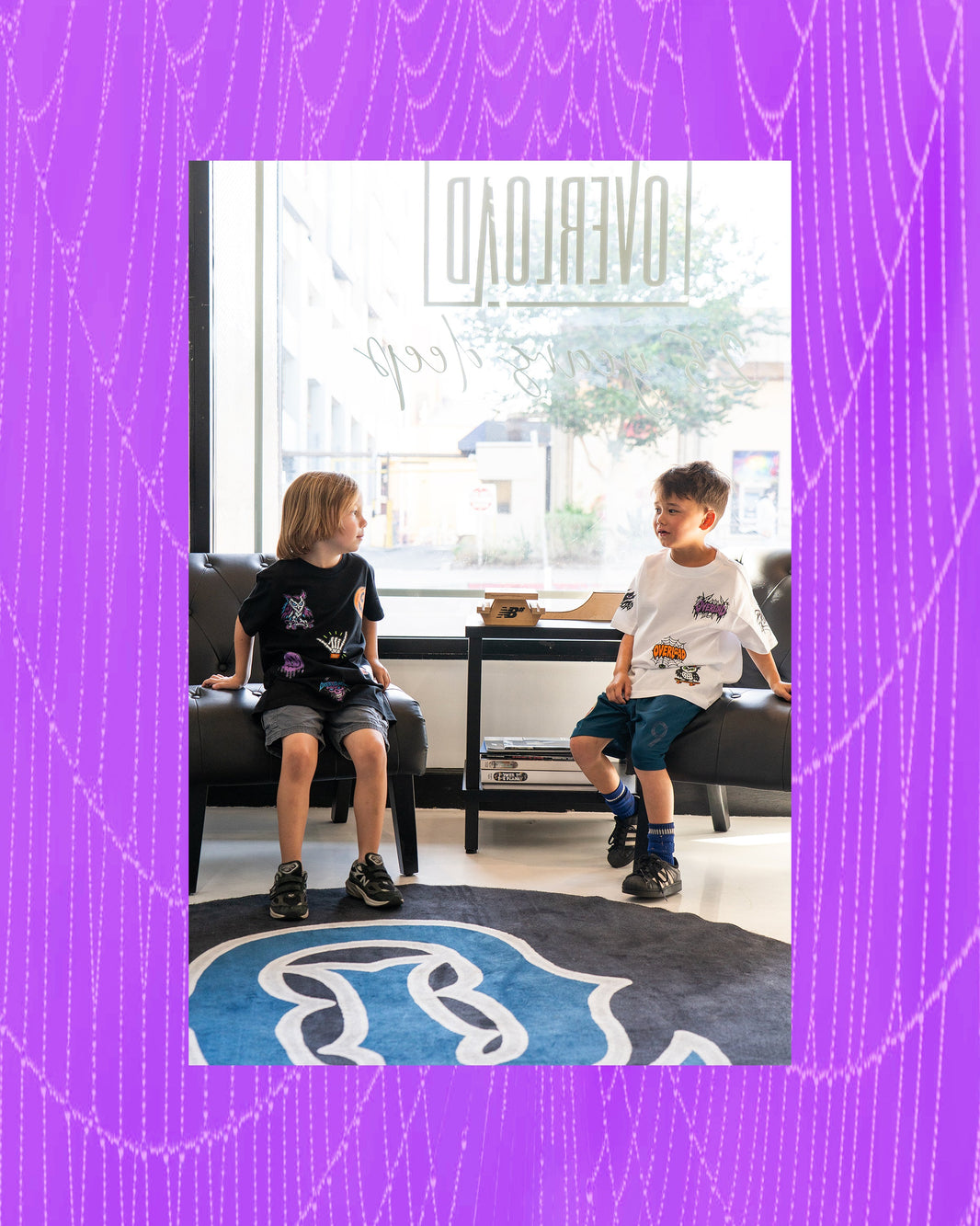 daniel and theo dressed in overload custom halloween tees