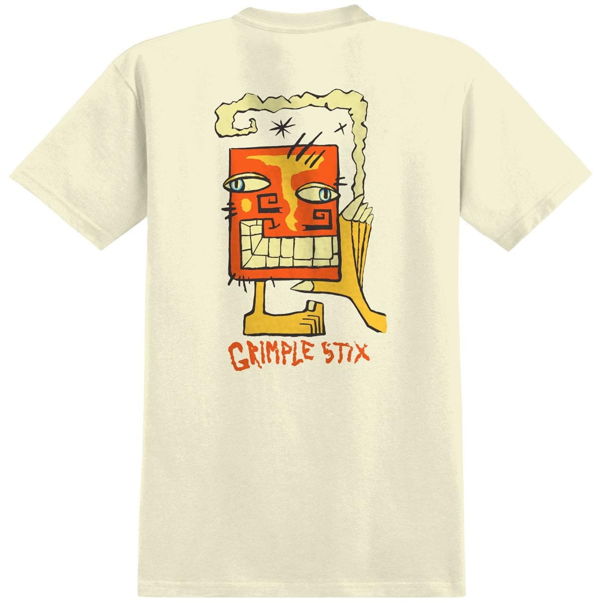 Anti Hero Grimplestix Cubist Tee - Cream - 5102096210 - 888560333529