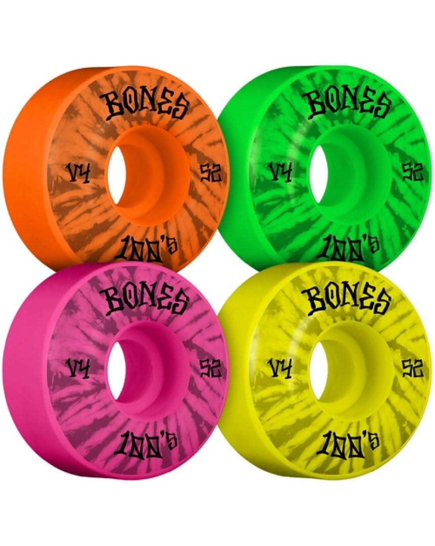 Bones 100's Party Pack V4 Wide Wheels - 52mm - WSBABC5520001A4 - 842357167223