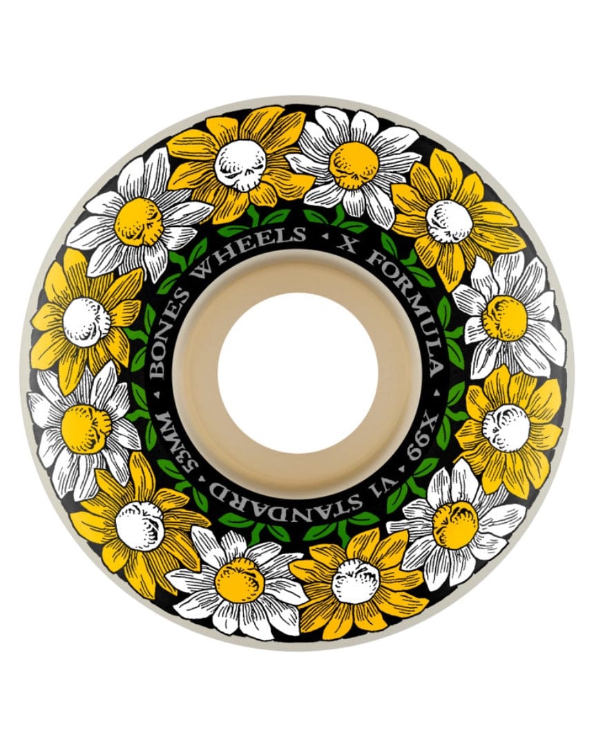 Bones Pushin Up Daisies Standard X-Formula V1 99A Wheels - WSCAXPUD5399A4 - 842357188389