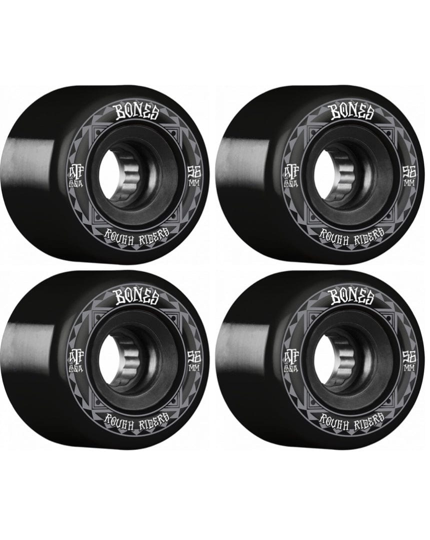 Bones Rough Riders Runners Black Wheels - 56mm - WSCPRR055680X4 - 842357160255