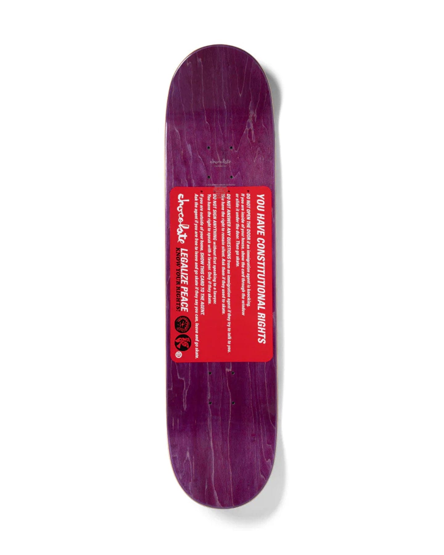 Chocolate Perez Know Your Rights Deck - 8.4" - CB5012 -