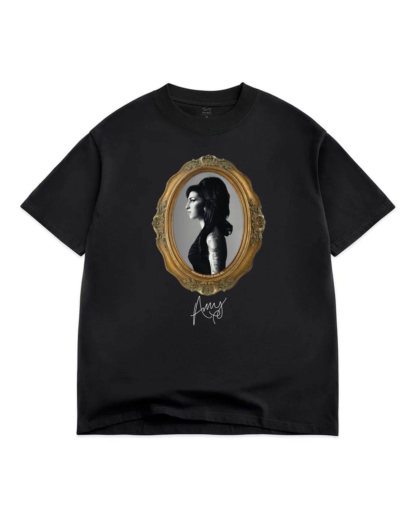 Color Bars Amy Winehouse Portrait Tee - Black - -