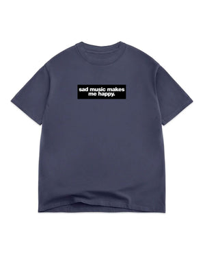 Color Bars Happy Tee - Navy - -