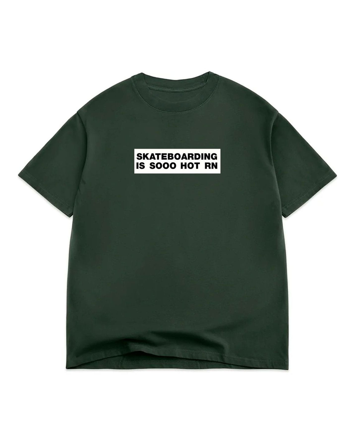 Color Bars So Hot Tee - Forest Green - -