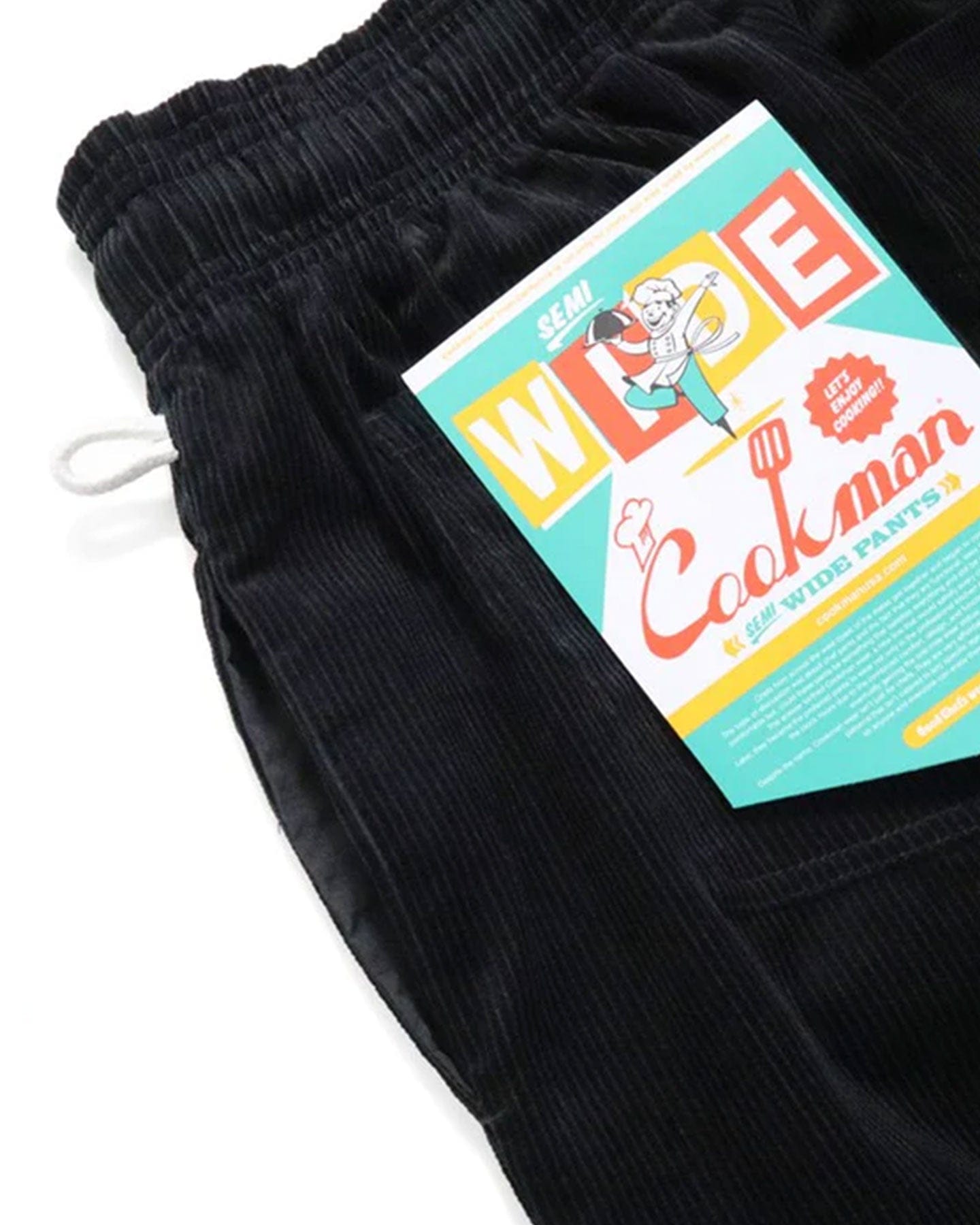 Cookman Chef Corduroy Pants Semiwide - Black - -