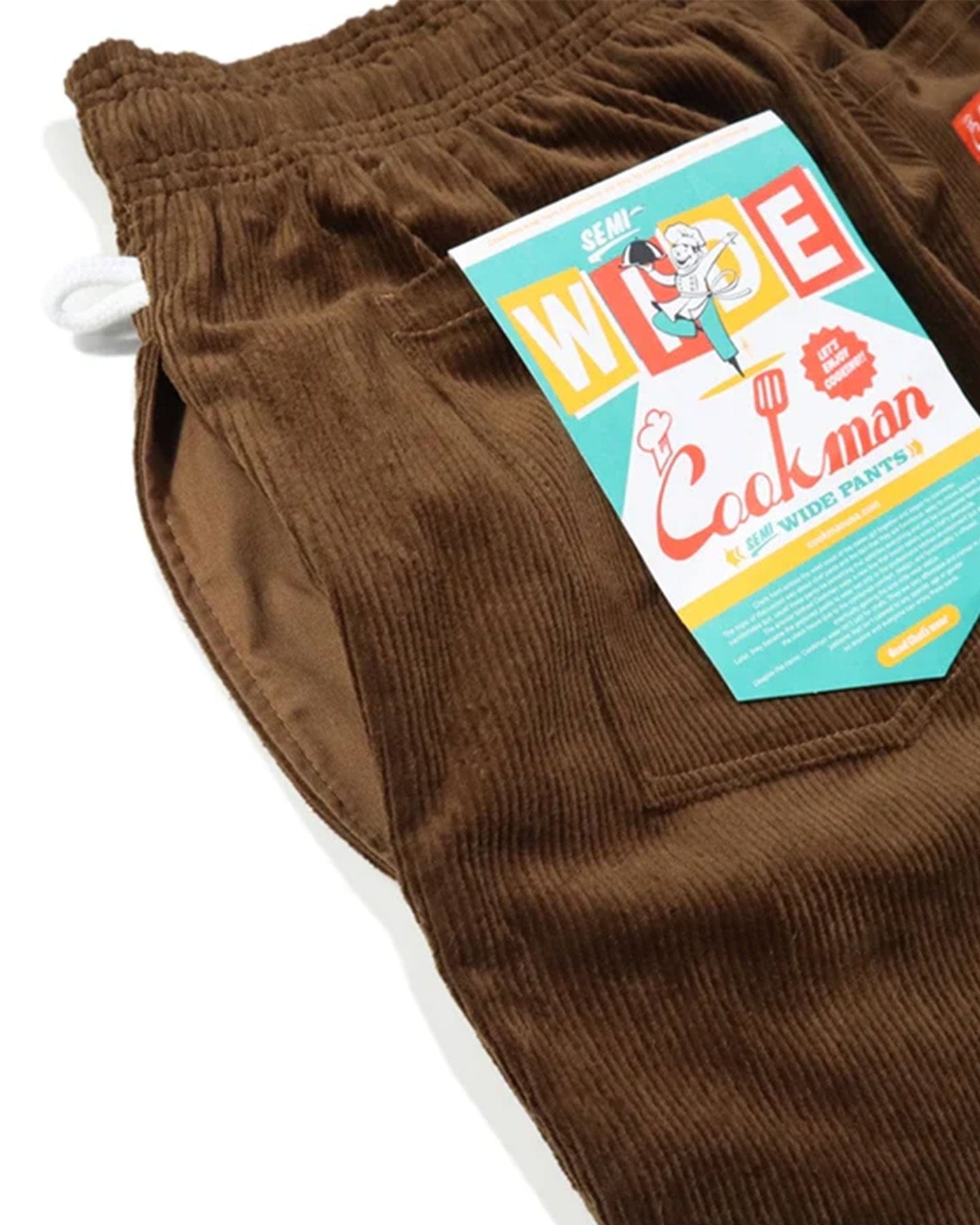 Cookman Chef Corduroy Pants Semiwide - Dark Brown - -