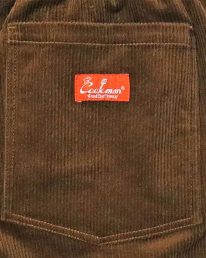Cookman Chef Corduroy Pants Semiwide - Dark Brown - -