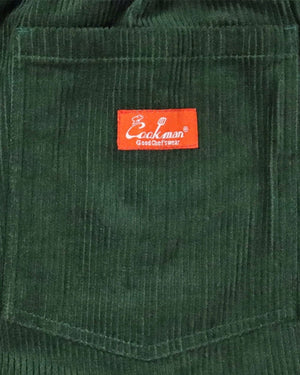 Cookman Chef Corduroy Pants Semiwide - Dark Green - -