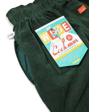 Cookman Chef Corduroy Pants Semiwide - Dark Green - -