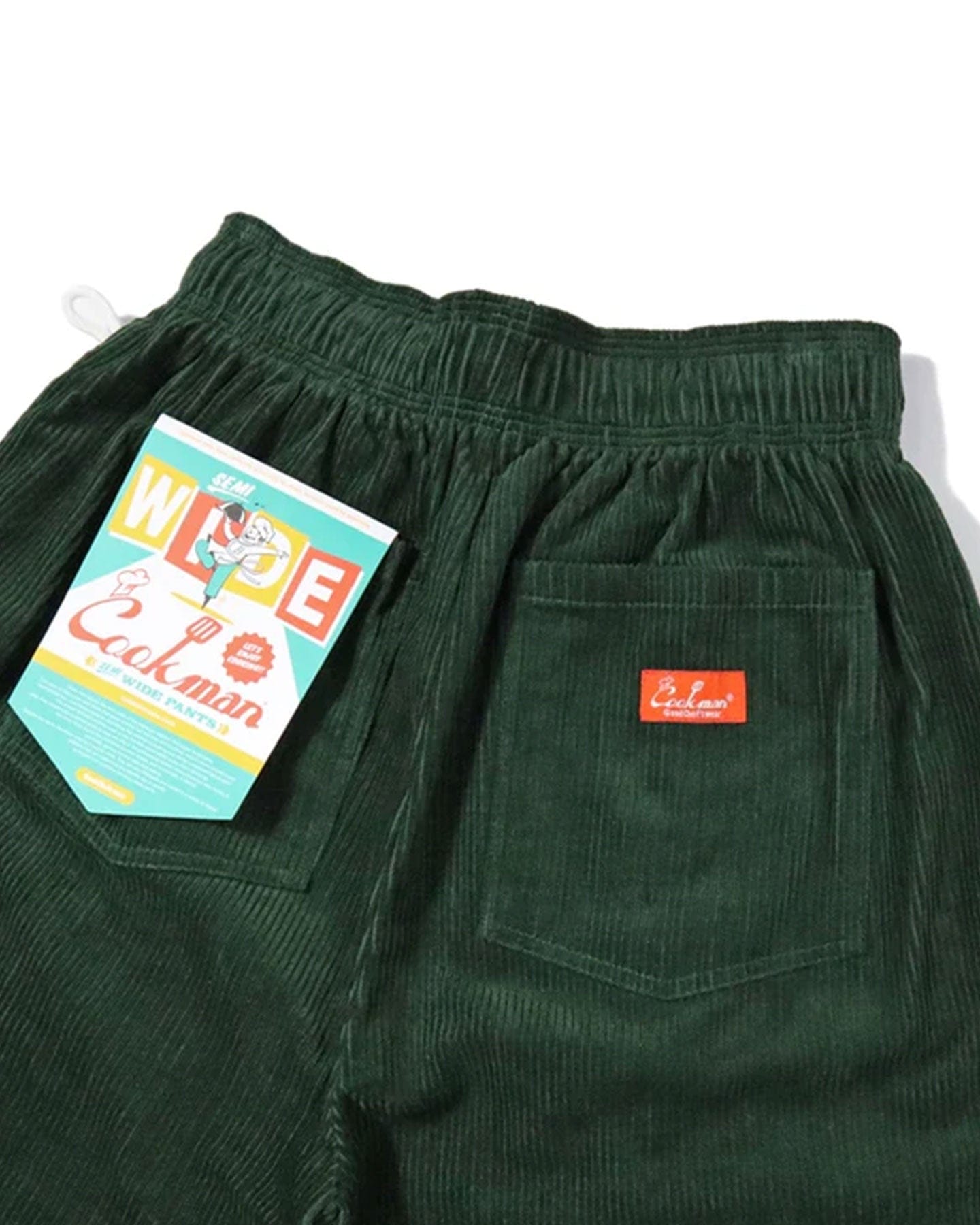 Cookman Chef Corduroy Pants Semiwide - Dark Green - -