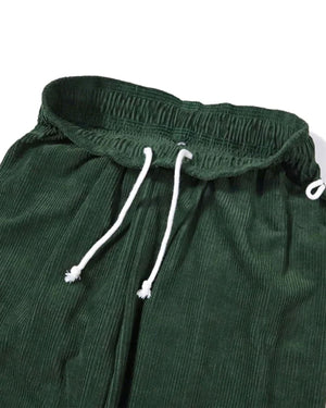 Cookman Chef Corduroy Pants Semiwide - Dark Green - -