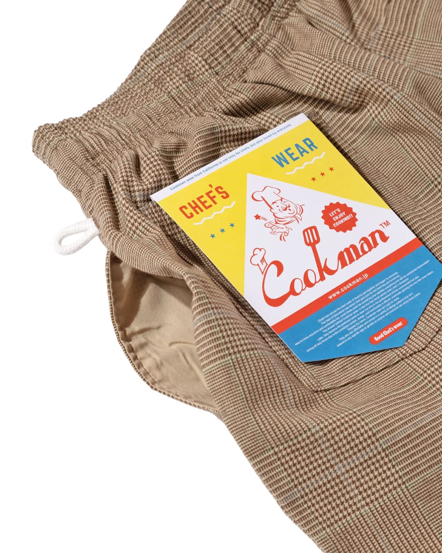 Cookman Chef Pants Glen Check - Brown - -