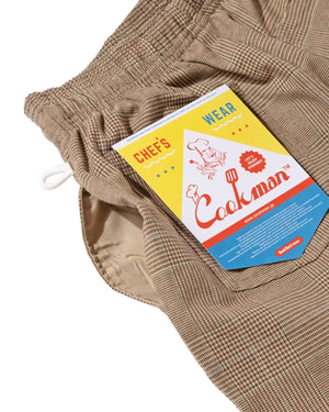 Cookman Chef Pants Glen Check - Brown - -