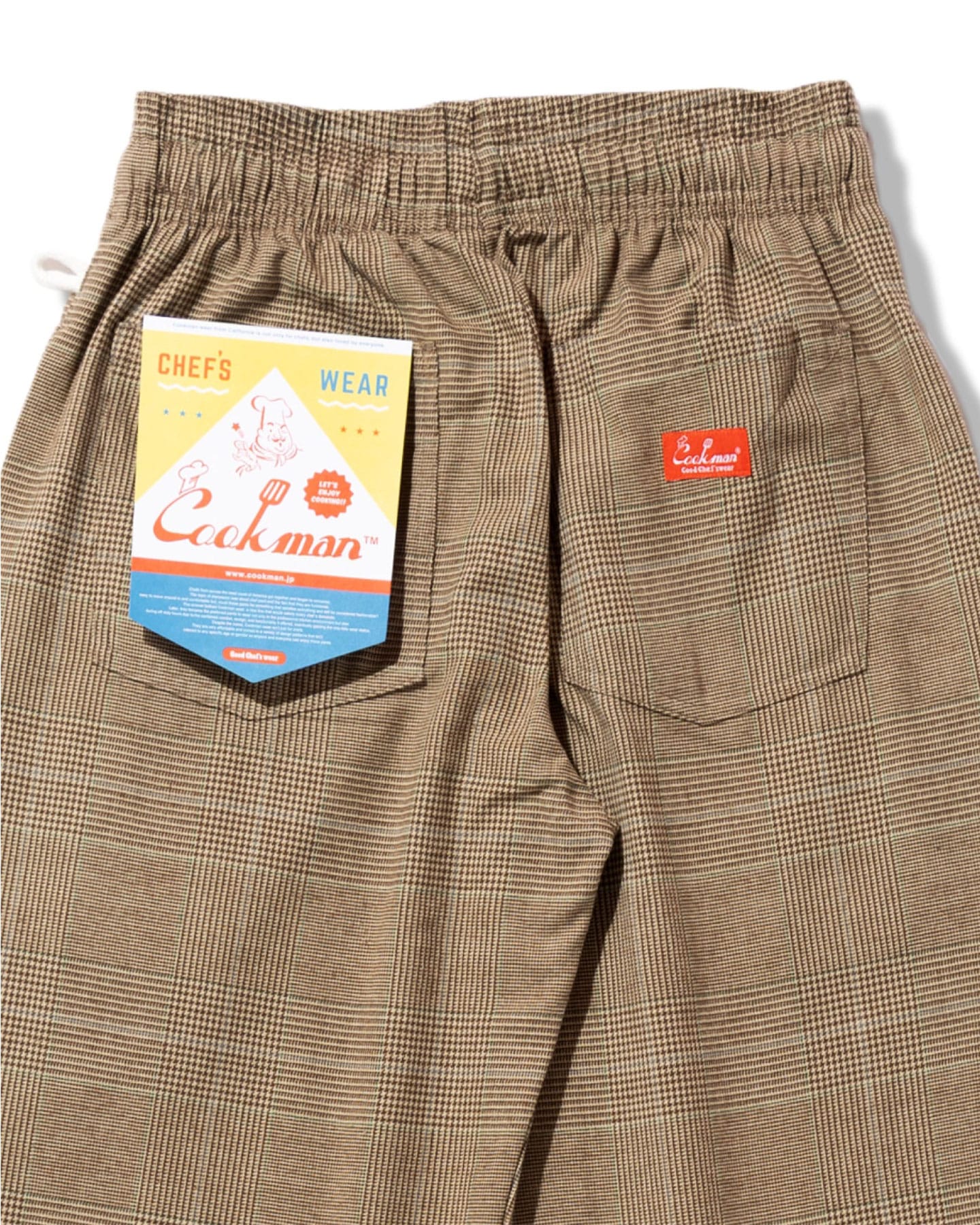 Cookman Chef Pants Glen Check - Brown - -
