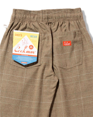 Cookman Chef Pants Glen Check - Brown - -
