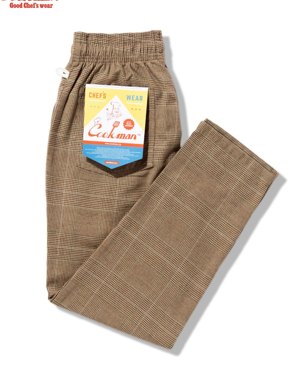 Cookman Chef Pants Glen Check - Brown - -