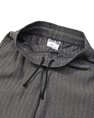 Cookman Chef Pants Semi Wide - Herringbone Denim / Light Black - -