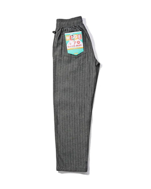 Cookman Chef Pants Semi Wide - Herringbone Denim / Light Black - -