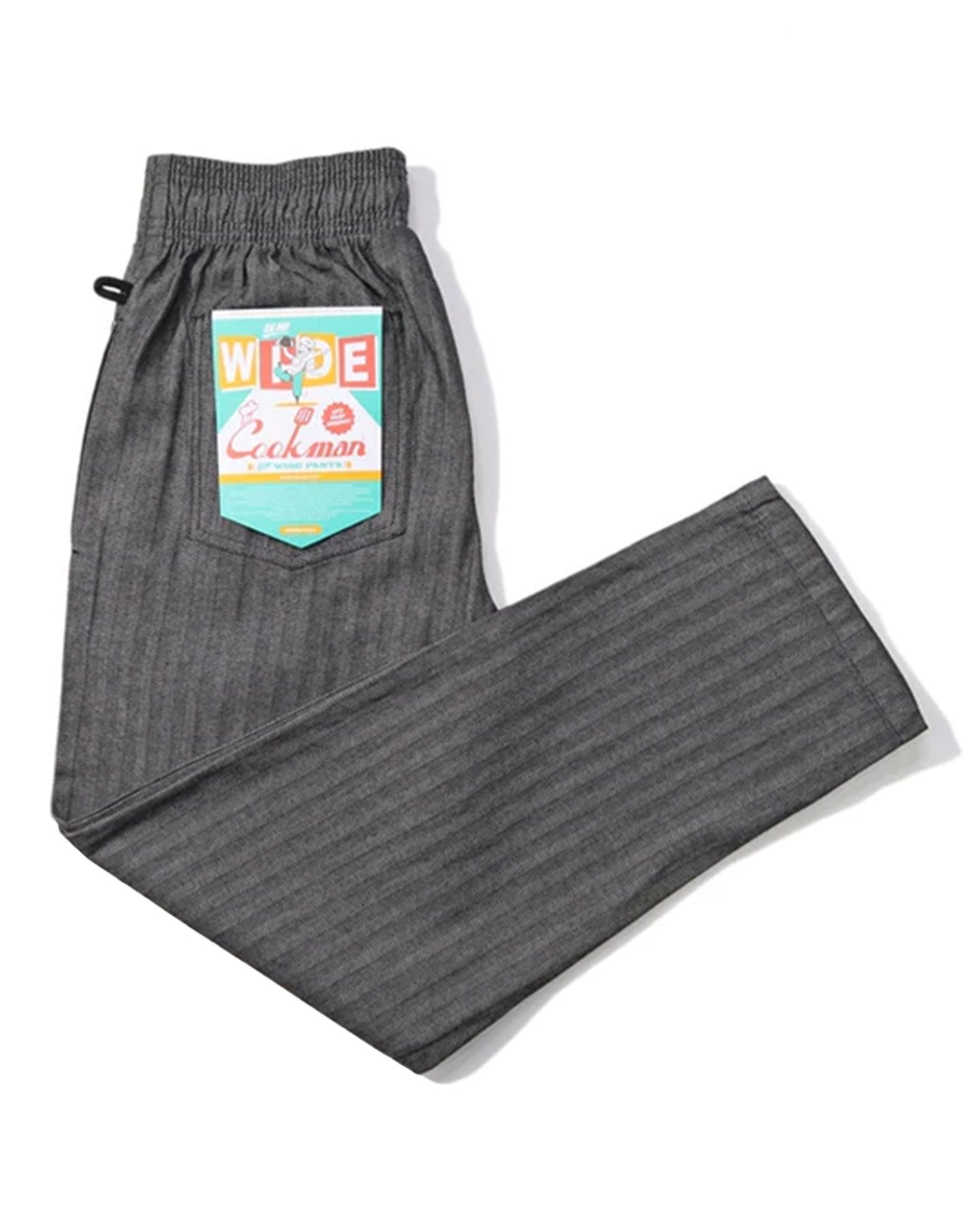 Cookman Chef Pants Semi Wide - Herringbone Denim / Light Black - 231 438451611 - 61382135