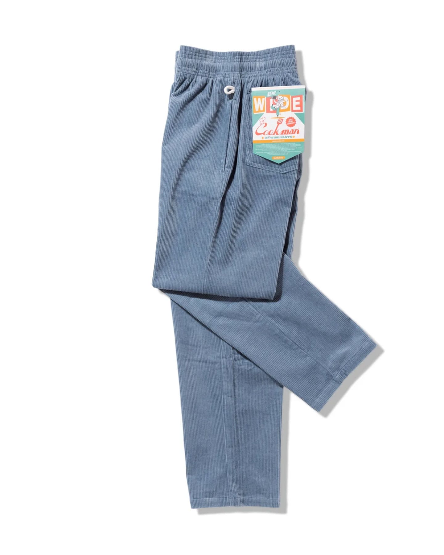 Cookman Chef Pants Semiwide Corduroy - Blue Gray - -