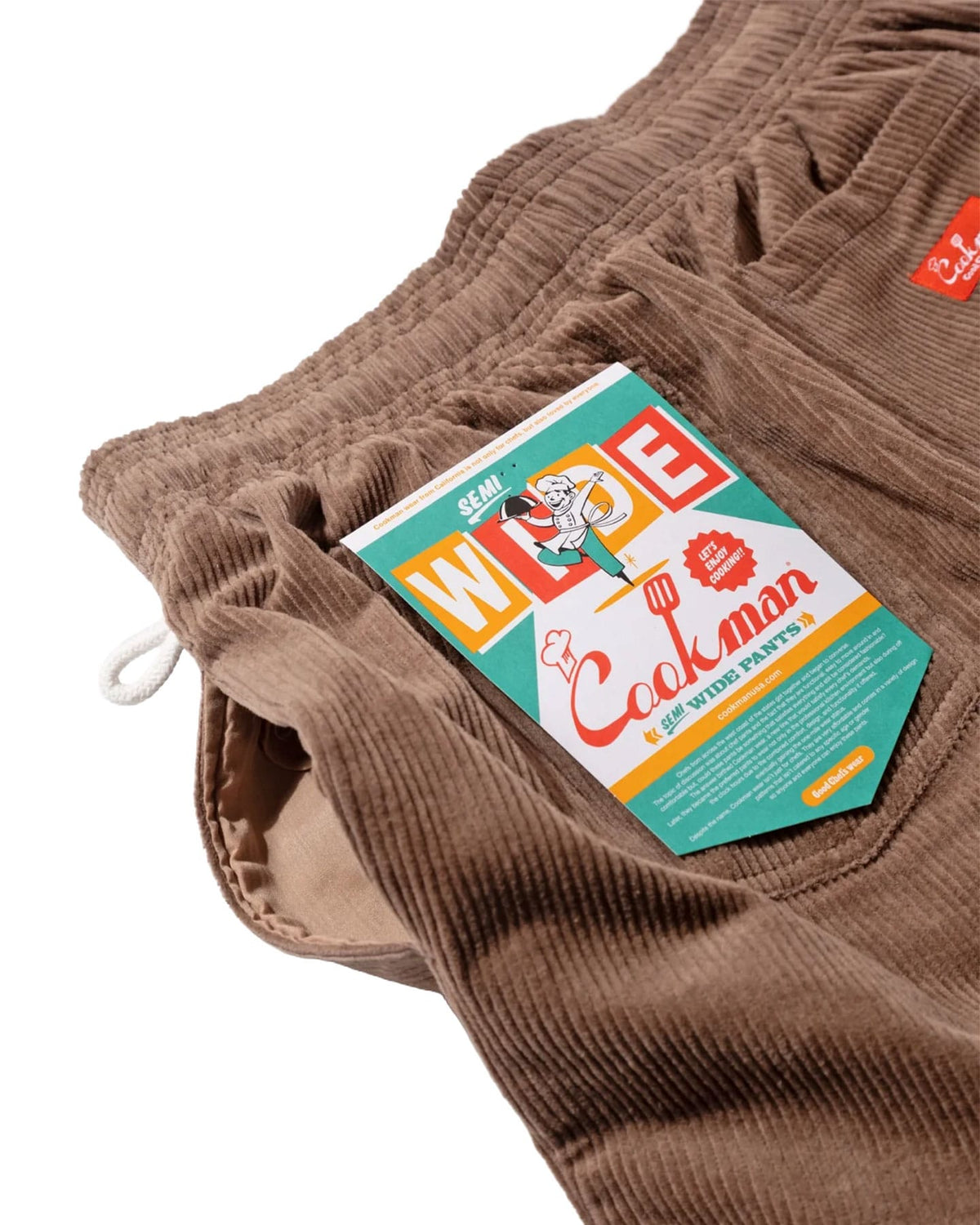 Cookman Chef Pants Semiwide Corduroy - Cocoa - -