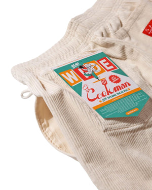 Cookman Chef Pants Semiwide Corduroy - Cream - -