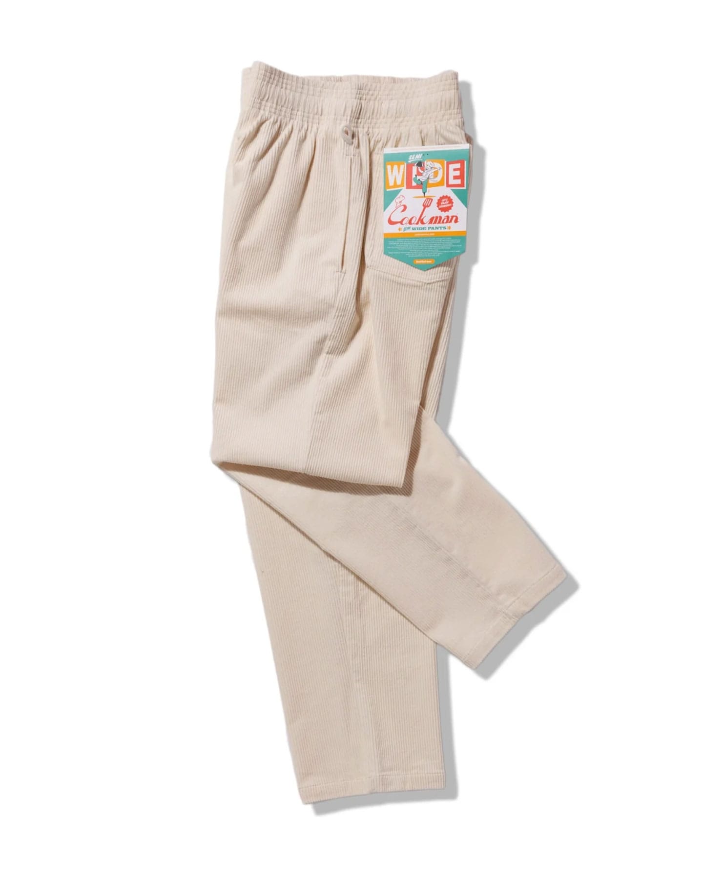 Cookman Chef Pants Semiwide Corduroy - Cream - -