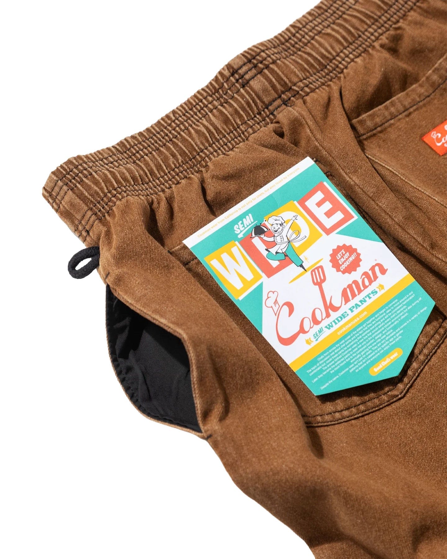 Cookman Chef Pants Semiwide - Denim Brown - -
