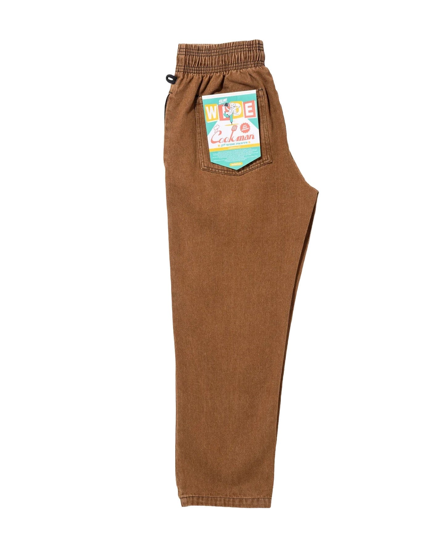 Cookman Chef Pants Semiwide - Denim Brown - -