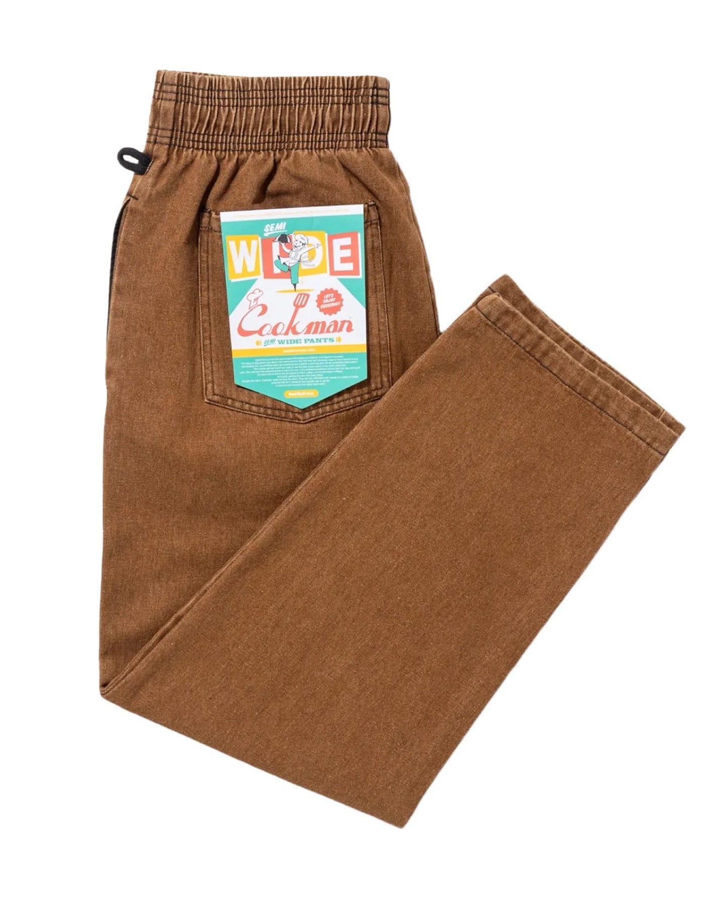 Cookman Chef Pants Semiwide - Denim Brown - -