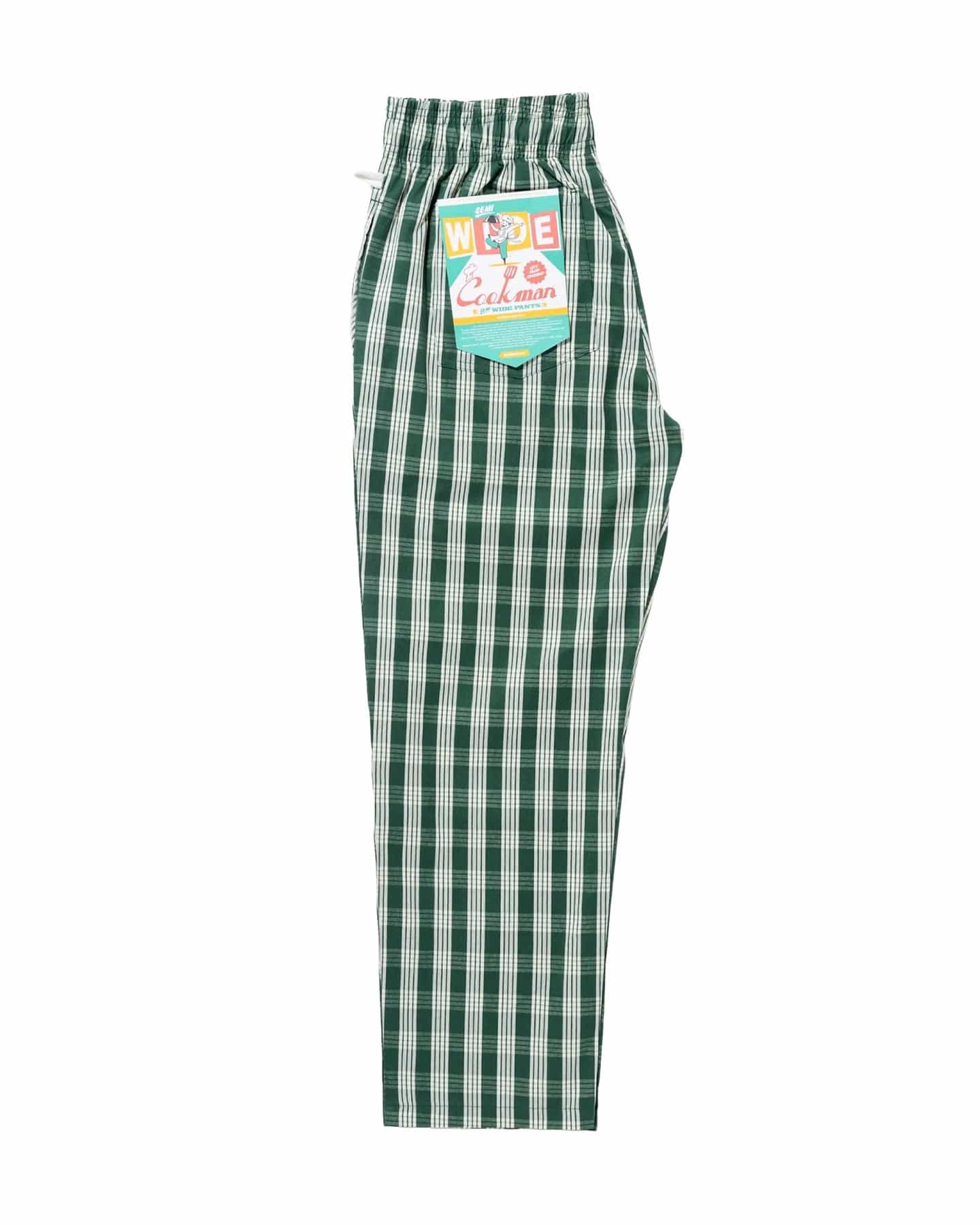 Cookman Chef Pants Semiwide - PALAKA Check Green - -