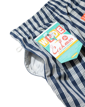 Cookman Chef Pants Semiwide - PALAKA Check Navy - -