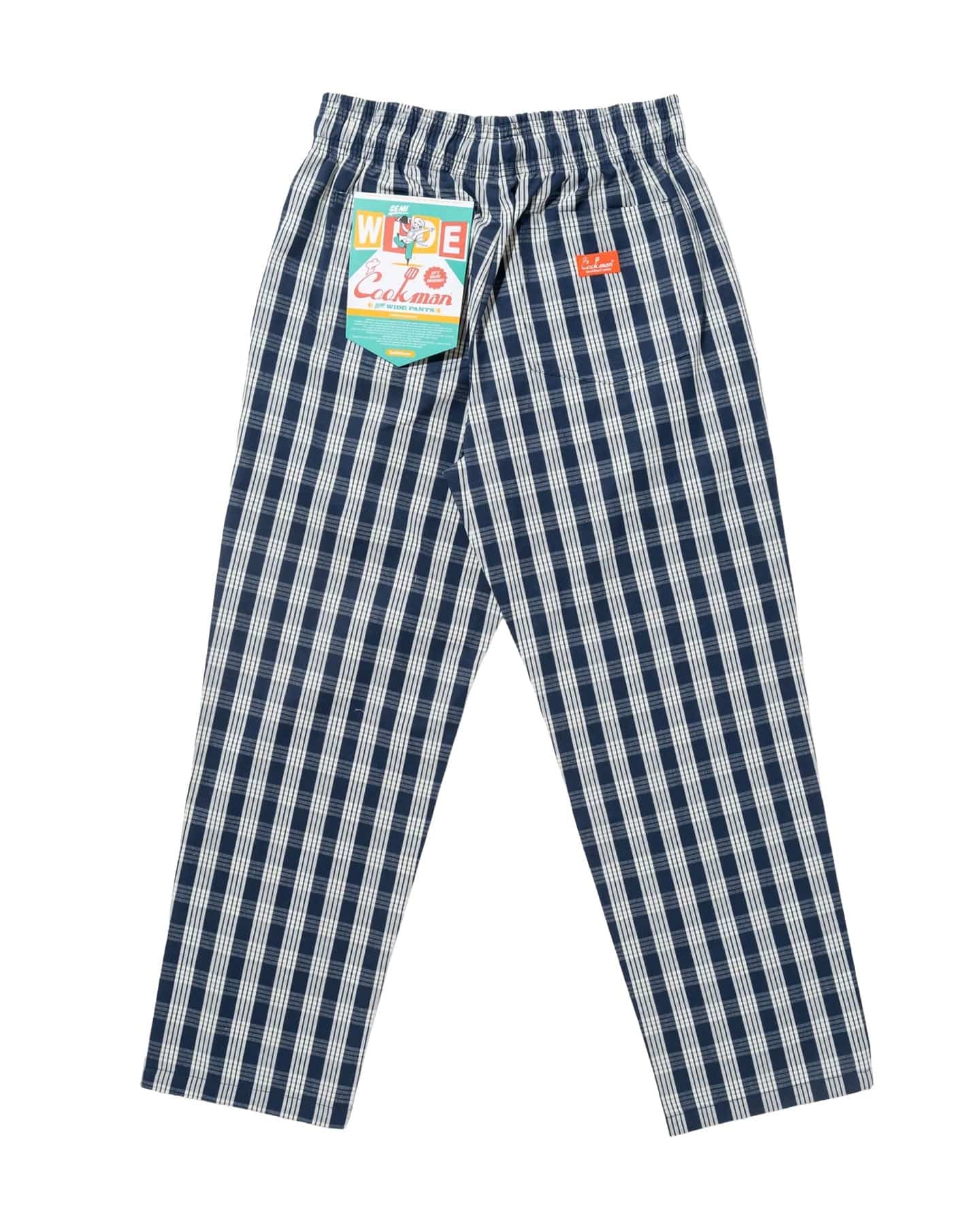 Cookman Chef Pants Semiwide - PALAKA Check Navy - -