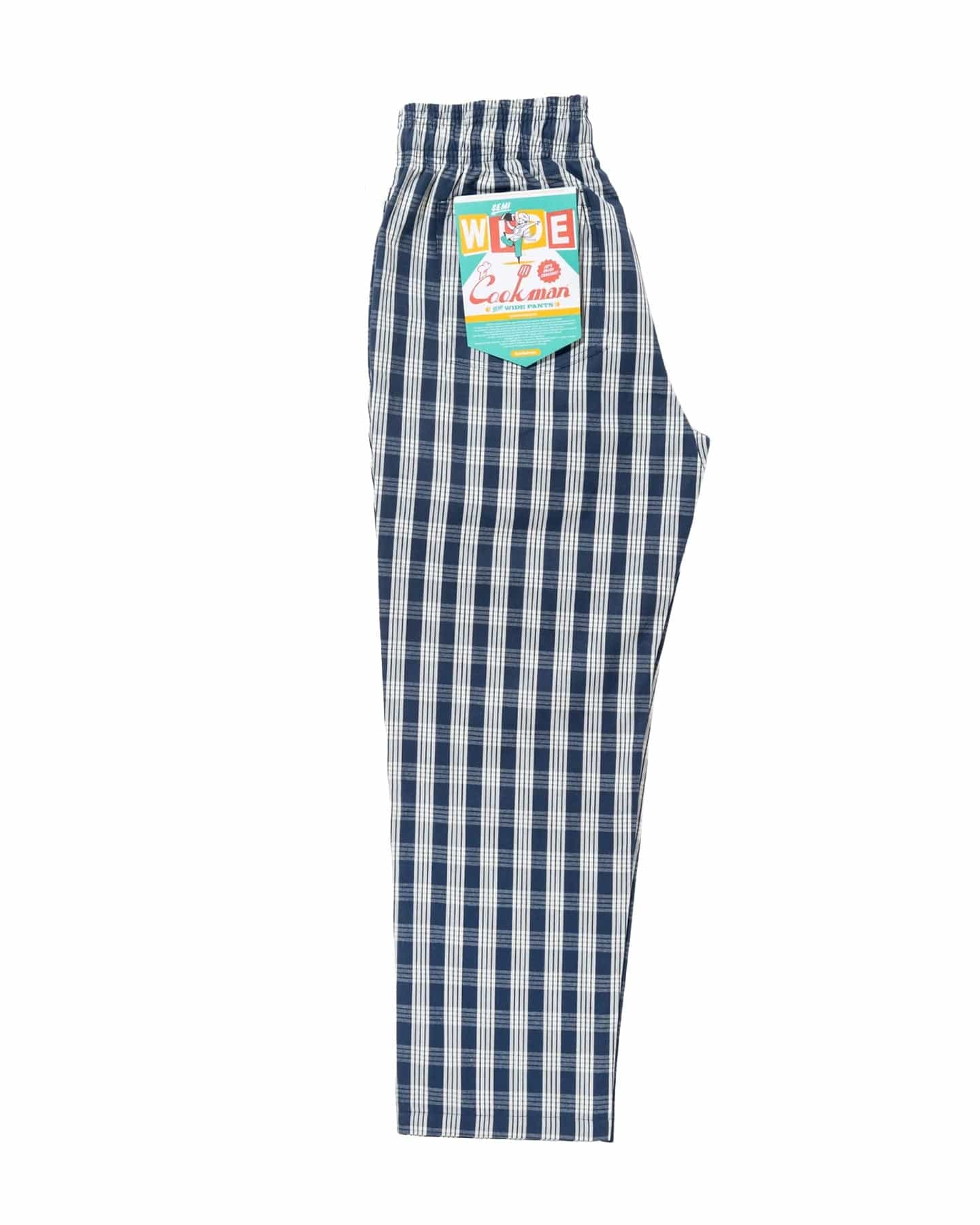Cookman Chef Pants Semiwide - PALAKA Check Navy - -