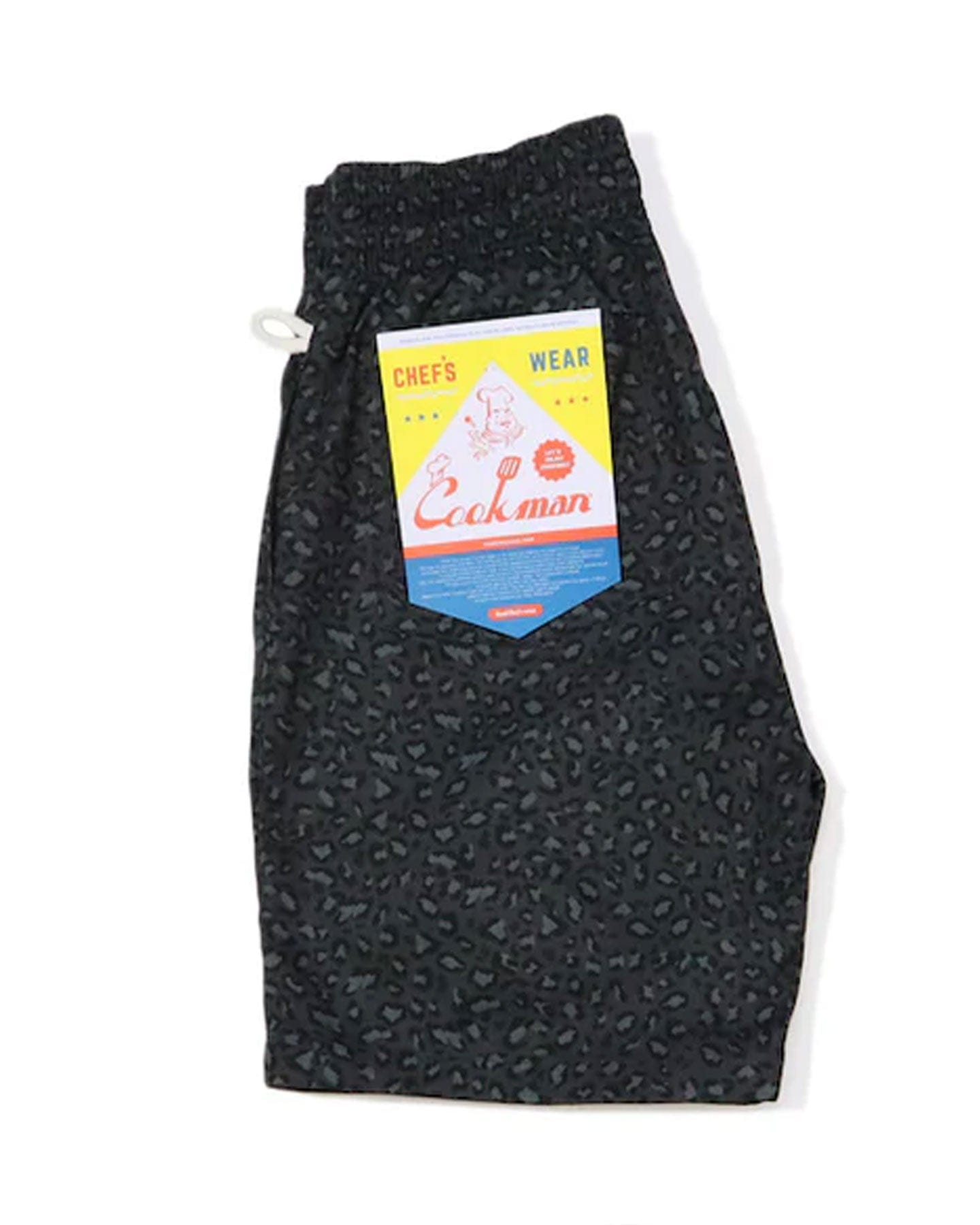 Cookman Chef Short Pants - Black Leopard - -