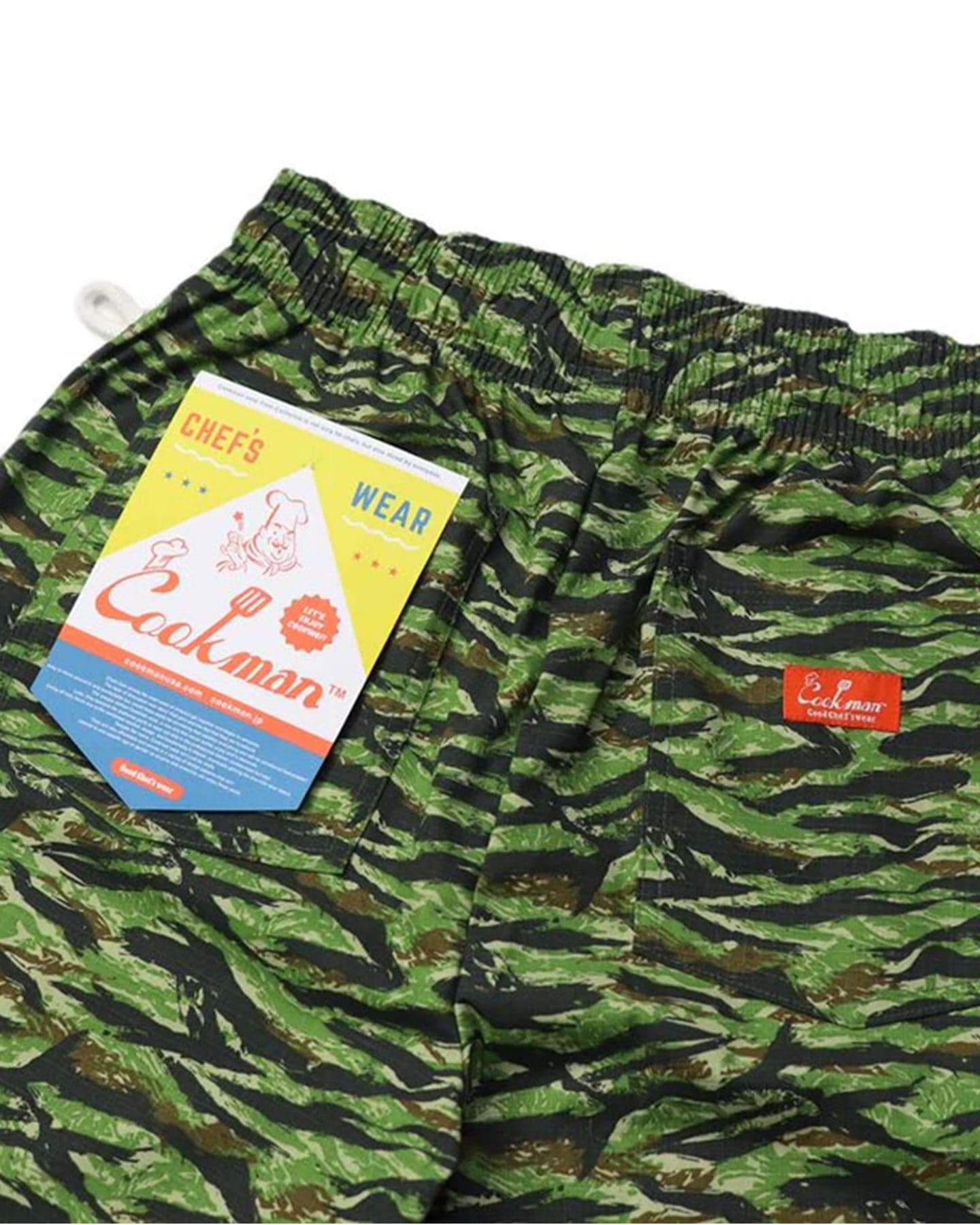 Cookman Chef Short Pants - Ripstop Tiger Camo Green - -