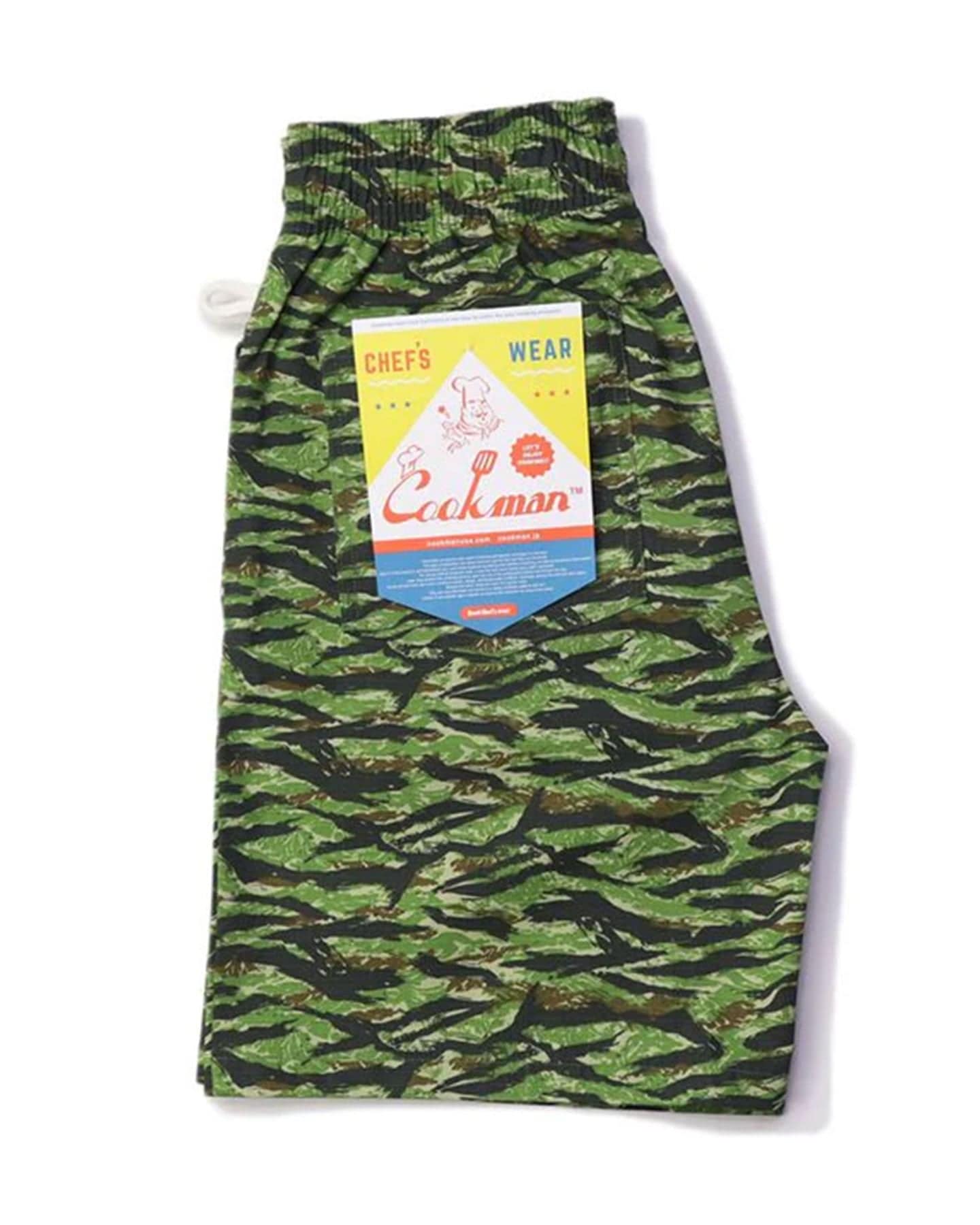 Cookman Chef Short Pants - Ripstop Tiger Camo Green - -